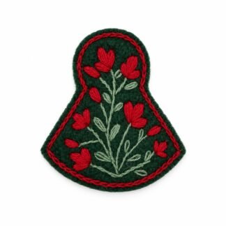 Tulpenminiatur – Textile Stickarbeit – Freistellung · KI-Abbildung / White background · AI image